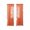Orange, variant on French Style Lace Curtains, Drill-Free Sheer Drapes for Living Room, Kitchen & Bedroom Bay Windows, Romc Voile Window Treatments, Light Filtering​, Black