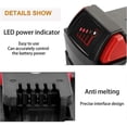 thumbnail image 2 of Compatible Geelink 2pack 18v 6.0ah Lithium Ion Battery Replacement For Milwaukee M18 M18b5, Hd18cs0, M18bmt, Hd18ag0, M18fid2 Cordless Power Tools Bat, 2 of 5