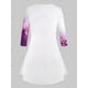 thumbnail image 2 of Tamaño más atan para arriba Ombre impresa color Tee Rosegal Camisetas tallas grandes, 2 of 5