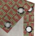 thumbnail image 5 of Ambesonne Christmas Grommet Curtain, Noel Trees Quilt, 50" x 54", Ruby Reseda Green, 5 of 6