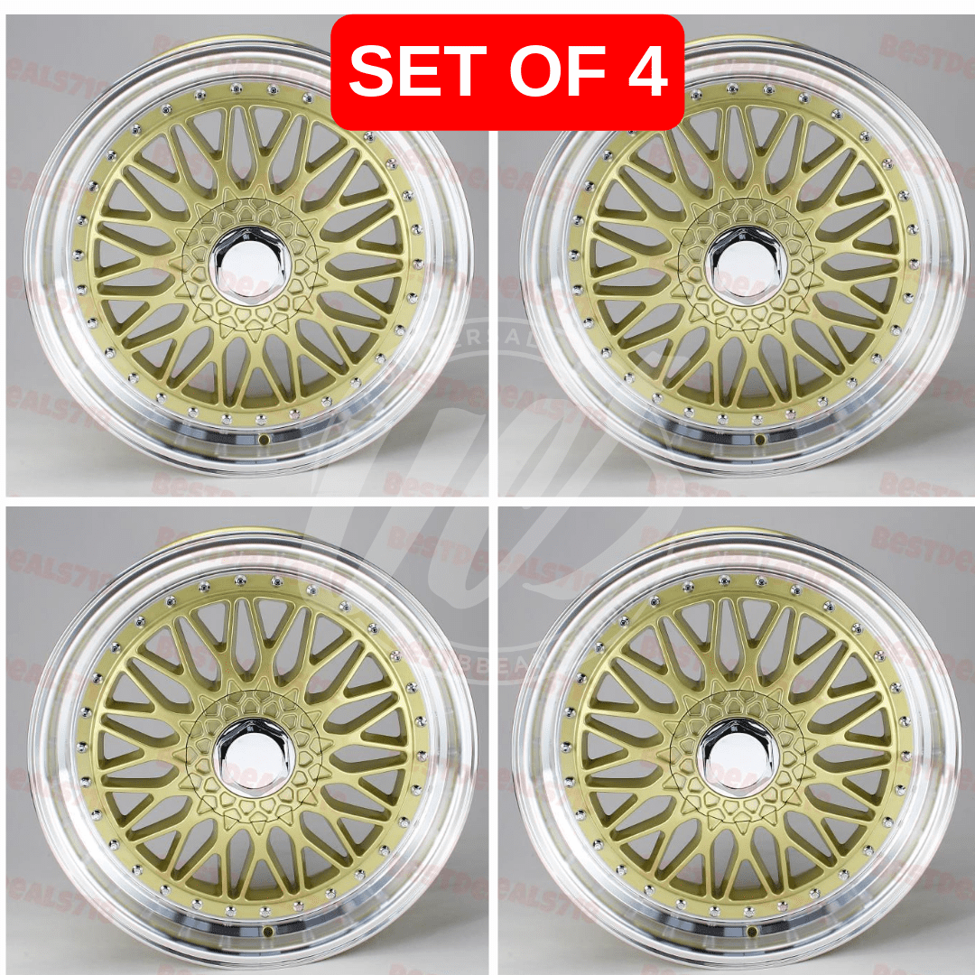 NEW 17 inch x 8.5 Alloy Wheels Rims Bolt Pattern 9x100/114.3 Gold