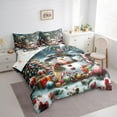 thumbnail image 3 of Homewish Xmas Snowman 7-Piece Twin Bedding Sets For Teens Boys Girls,Festival Candy Cane Bedding Comforter Set,Merry Christmas Breathable Sheet Sets,Ultra Soft Home Decor,Reversible, 3 of 8