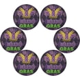 thumbnail image 3 of SKYSONIC Mardi Gras Round Placemats for Dining Table Non-Slip Heat-Resistant Polyester Table Mats Set of 1 Washable Table Mats for Kitchen Dining Table Decoration, 3 of 7