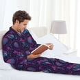 thumbnail image 6 of Sikiie Purple Dreamcatcher1 Mens Pajama Set, Soft Warm Long Sleeve Sleepwear, Cozy Button-Down Pjs for Men-XX-Large, 6 of 7