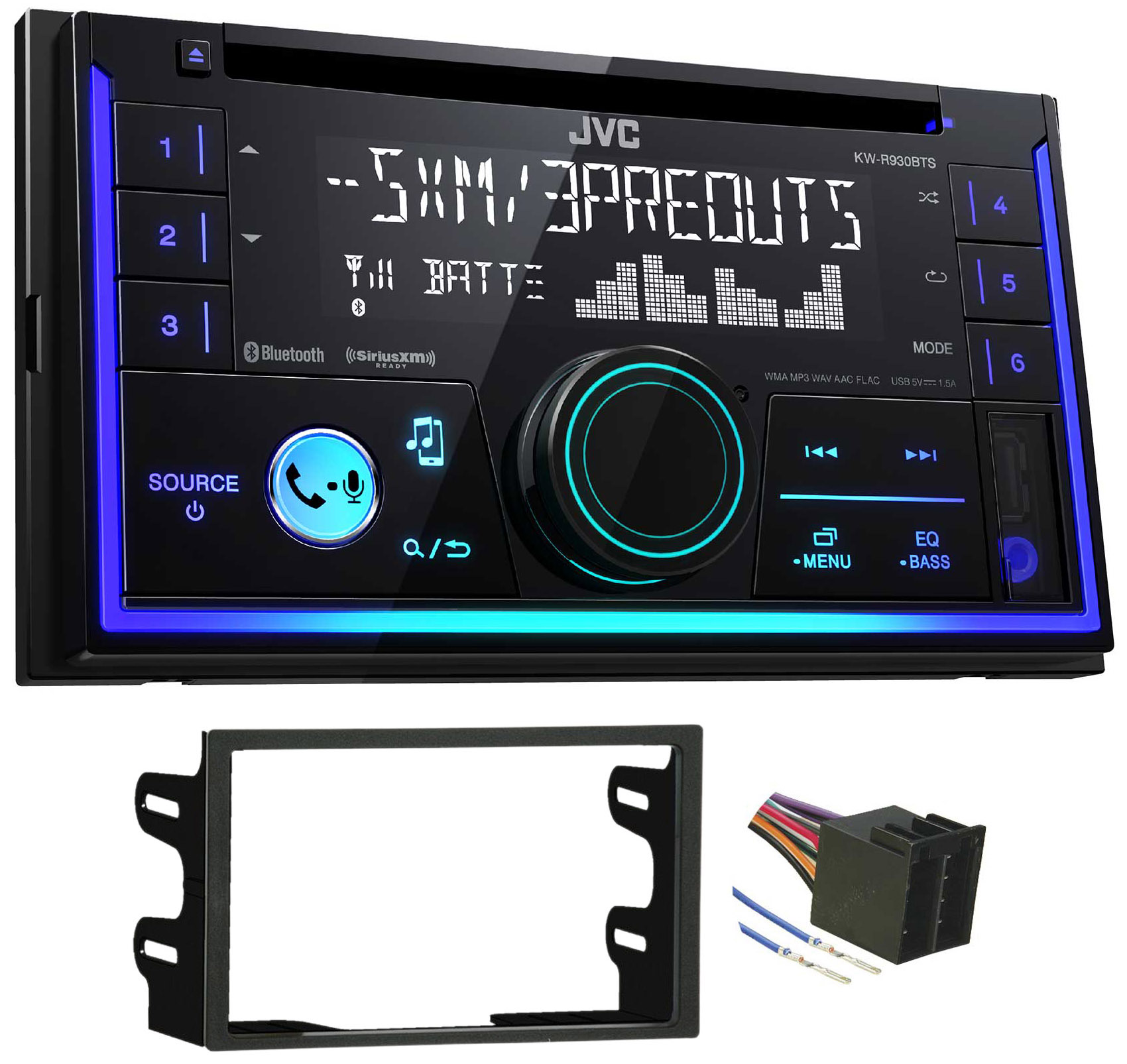 JVC Car Stereo CD Receiver w/Bluetooth/USB/iPhone/XM For 199801