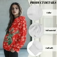 thumbnail image 6 of COEQINE Sweatshirts Pullover Women's Hoodies Long Sleeves Tops Oversized Crewneck Fit Soft Loose Hooded Sweatshirt Fashion Y2K Christmas Deer and Christmas Tree Casual Wear, M, 6 of 7
