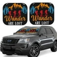 thumbnail image 1 of Saiise Pas Tous Ceux Qui Errent Sont Perdus Randonnée pour Pare-Soleil de Voiture Pliable (Lot de 2) Offre Protection Solaire avec un Design Pliable Facile pour Pare-Brise Pratique-Moyen, 1 of 5