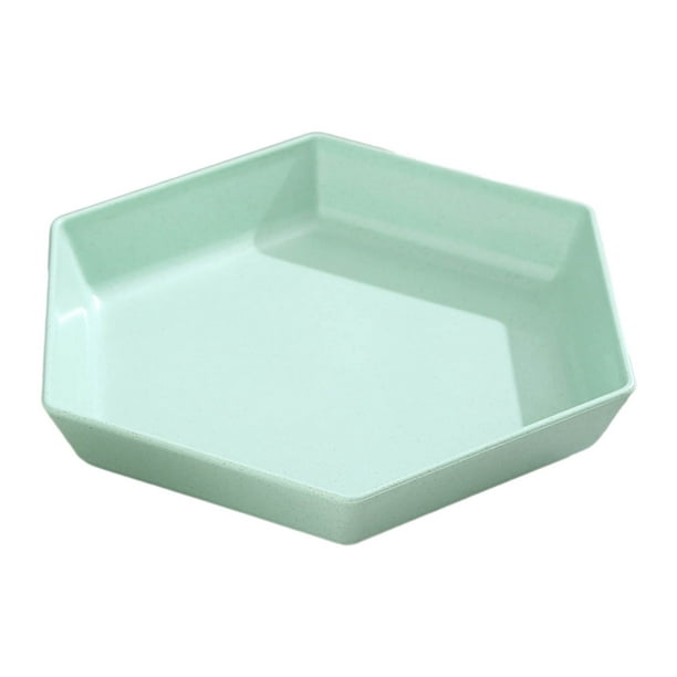 Bandeja hexagonal grande para frutas, para el hogar, la sala de estar, la mesa de centro, la bandeja para dulces y la bandeja para comida.