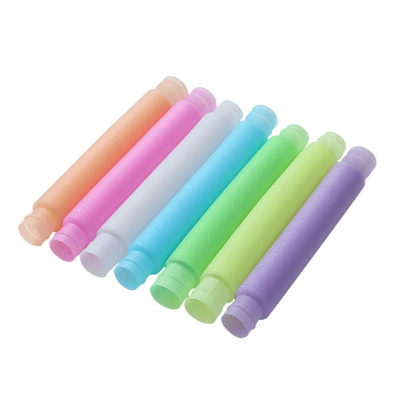 Jouet Télescopique Lumineux Sonore Extensible 7 Pcs Jouets Sensoriels pour Éducation par la Couleur