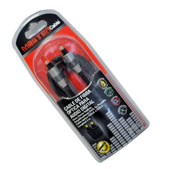 Cable Toslink Fibra Óptica Master 2 Metros Audio Digital MC-OPT2