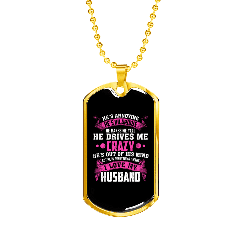 Husband dog tag necklace 2025