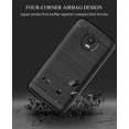 thumbnail image 3 of REQO Phone Case for Moto E4 Plus with Tempered Glass Screen Protector Cover and Slim Cell Accessories Protective Motorola E Plus 4th Generation MotoE4 4E + E4+ E4Plus Women Men Carbon Fiber Black, 3 of 7