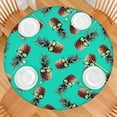 thumbnail image 2 of Tablecloth Hawaiian Pineapple Theme Tropical Fruit Pattern Yellow Sunshine Exotic Plant Print for Summer Decor, 2 of 3