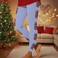 thumbnail image 2 of BiZtdJrK Women Yoga Leggings Lightweight Stretch High Waist Gym Workout Pants Ugly Santa Graphic Christmas Legging Xmas Gifts Light Blue L, 2 of 10