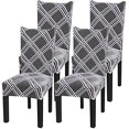 thumbnail image 5 of Stretch Dining Room Chair Slipcovers Spandex Fabric Removable Washable Chair Protector Cover for Dining Room, Hotel, Ceremony, Wedding, Party (Ee, 4 Per Set), 5 of 5