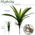 thumbnail image 5 of Set of 2 Real Touch Artificial Cymbidium Plants with Stems and Roots Faux Greenery Leaves for Pot or Vase Faux Orchid Stems Look Real for Indoor Home Office Decor (2pcs 15 Leaves Green), 5 of 7