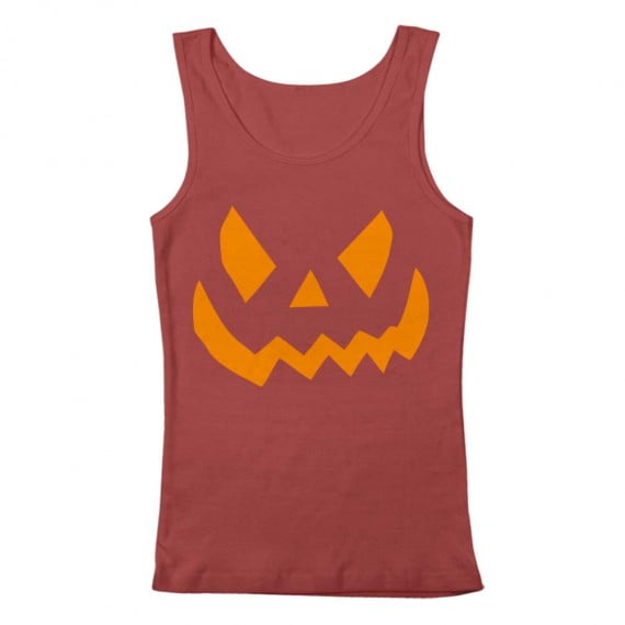 GEEK TEEZ Jack O'Lantern Original Artwork Inspired by Halloween Men's Tank Top Red Medium