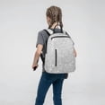 thumbnail image 5 of Naloa Silver Glitter Print Lightweight DayBackpack Suitable for school, work, shopping, travel, etc., 5 of 5