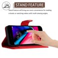 thumbnail image 3 of Allytechgroup Wallet Case for iPhone 16e with Card Cash Slots, Luxury Premium PU Leather Kickstand Shoulder Strap Lanyard Shockproof Anti-Fall Full Body Protective Flip Shell, Red, 3 of 8