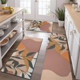 thumbnail image 2 of Orange Boho Sun, Mountain and Plant Pattern Kitchen Rugs Sets Of 3,Kitchen Runner Rugs Non Skid Washable,Decorative Kitchen Floor Mats for Kitchen,Sink,Laundry,17"x30"+ 17"x47" + 17"x59", 2 of 6