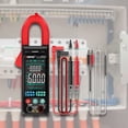 thumbnail image 1 of Pinza amperimétrica, multímetro de 6000 recuentos, probador de voltaje, portátil, sin contacto, profesional para propietarios de automóviles, Rojo, 1 of 8