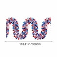 thumbnail image 3 of 4th of July Foil Garland Decoration, Red White and Blue Luminous PVC Hanging Wreath Garland, Cuttable Patriotic Party Decor for Independence Day Memorial Day Door Window Fence Mantle Railing, 3 of 6