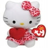 TY Beanie Baby - HELLO KITTY (HEART DRESS with Heart - 6.5 inch)