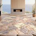 thumbnail image 2 of Design&I 2'x3' Ultra Soft Door Mat, Abstract Pink Interlocking Veined Cell Swirling Ombre Purple Flowing Dynamic None Fluffy Washable Easy Care Indoor rug for Bedside Entryway, 2 of 7
