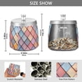 thumbnail image 2 of Yayeee Ashtray with Lid for Cigarette Smokeless Stainless Steel Home Ash Holder, Pink Shimmering Pattern, 2 of 7