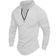 thumbnail image 1 of pstuiky camisetas de manga larga para hombre, Camisa deportiva de manga larga con cremallera de color liso para hombre Tops de hombre xl, 1 of 2