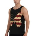thumbnail image 2 of Logiee Patriotic USA Butterfly Art Print Men's Workout Tank Top,Quick Dry Workout Tank Top,Gym Muscle Tee,Fitness Bodybuilding Sleeveless T Shirt-3X-Large, 2 of 7