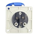 thumbnail image 4 of 16A 220-250V 2P+E 3-Pin Single-Phase Industrial Power Connector Set (2 Plugs & 2 Sockets) - PA66 Shell, Brass Interface, IP44 Protection, Anti-Drop Design for Indoor/Outdoor Use in Industry,, 4 of 6