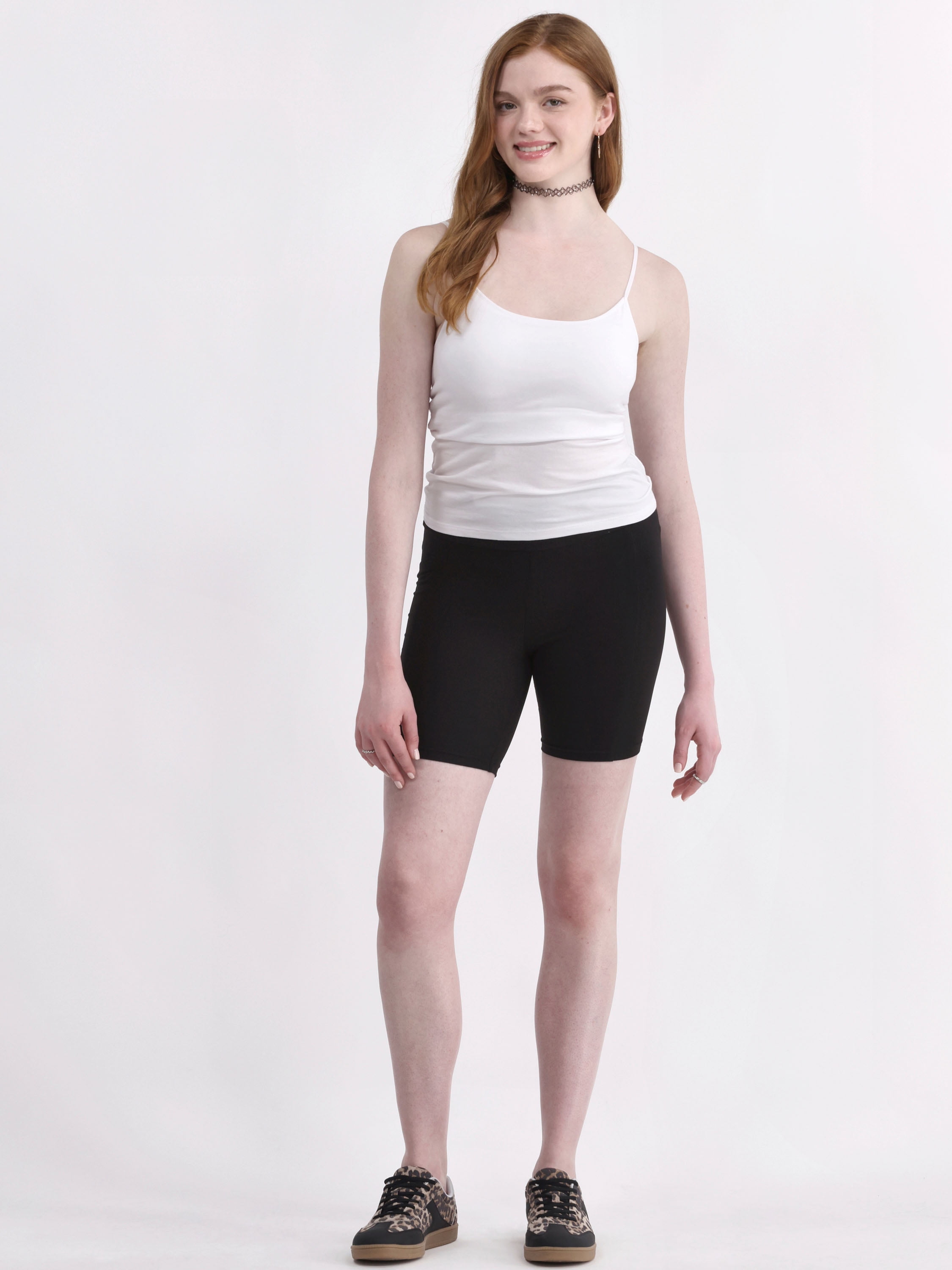 No Boundaries Bike Short With Cell Phone Pocket, Women's