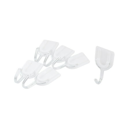 

Uxcell Bathroom Self-adhesive Wall Hanging Holder Hanger Sticky Hook 6pcs