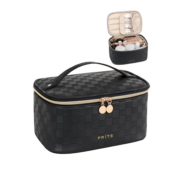 Bolsa de maquillaje Prite, organizador portátil de cosméticos, impermeable