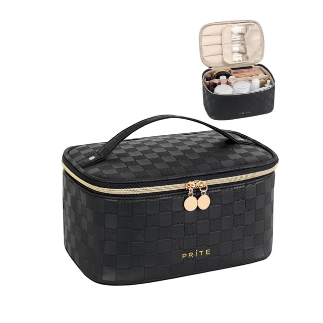 Bolsa de maquillaje Prite, organizador portátil de cosméticos, impermeable