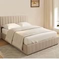 thumbnail image 3 of Zocalo Base de Cama  Full Size | Cama con Almacenamiento, Respaldo Ajustable y 4 Cajones-Beige, 3 of 9