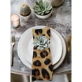 thumbnail image 3 of Cloth Napkins 1 Piece - 20x20 Inches, Leopard Print Washable Reusable Table Napkins, Brown Yellow Retro Animal Fur Pattern Soft & Absortbent Dining Napkin for Party Wedding Hotel Restaurant, 3 of 8
