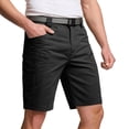 thumbnail image 2 of Zimjoy Men's Ripstop Water Resistant Tactical Cargo Shorts with Belt Multi Zipper Pocket Quick Dry Knee Length Outdoor Hiking Work Utility Shorts Black 2XL, 2 of 9