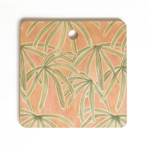 Society6 Jacqueline Maldonado Boho Palms Square Cutting Board, 11.5" x 11.5"