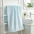 thumbnail image 5 of AUNVITO 100% Cotton Bath Towels, Light Weight, Soft, Super Absorbent and Fast Drying, No Fading Multipurpose Use for Sports, Swimming, Travel, Fitness, Yoga, Multicolor, 5 of 7