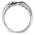 thumbnail image 2 of White Night Diamonds Sterling Silver White & Blue Diamond Ring, 2 of 6