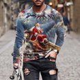 thumbnail image 2 of Stamzod Christmas Gifts Plus Size Sweatshirts for Men Long Sleeve Streetwear Sports Men Clothing Christmas Print Pullover Fall Winter Trendy Tops on Clearance, 2 of 5