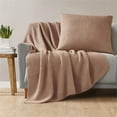 thumbnail image 2 of INK+IVY Bree Knit 26" Square Contemporary Acrylic Fabric Pillow Cover in Brown, 2 of 6