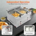 thumbnail image 5 of ChicHomey ​​Commercial Double Tank Gas Deep Fryer,12L Large Capacity, Stainless Steel,Adjustable Firepower,for Restaurant or Home Use, 5 of 11