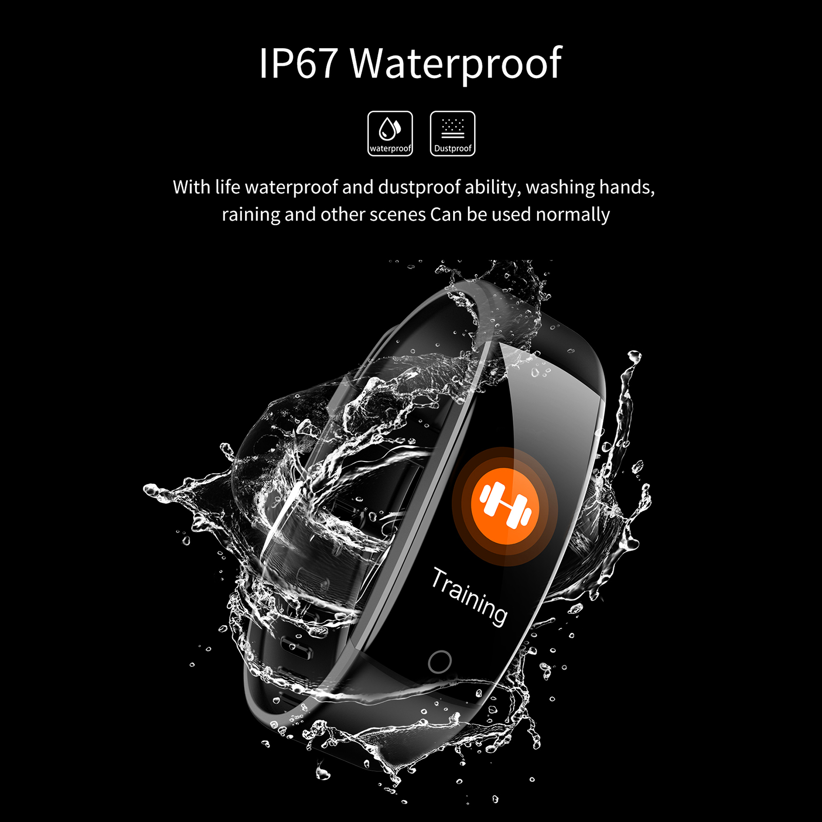 AGPTEK Waterproof Fitness Tracker with Heart Rate Monitor, Activity Monitor Smart Wristband for IOS Android Smartphone - image 3 of 8