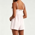 thumbnail image 6 of DailyTrove Women's Smocked Waist Romper Shorts, Sleeveless Casual Playsuit with Pockets, 6 of 6