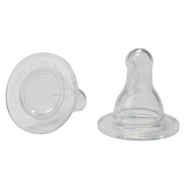 Dr. Brown's Standard Silicone Nipple Level 4, 2-Pack