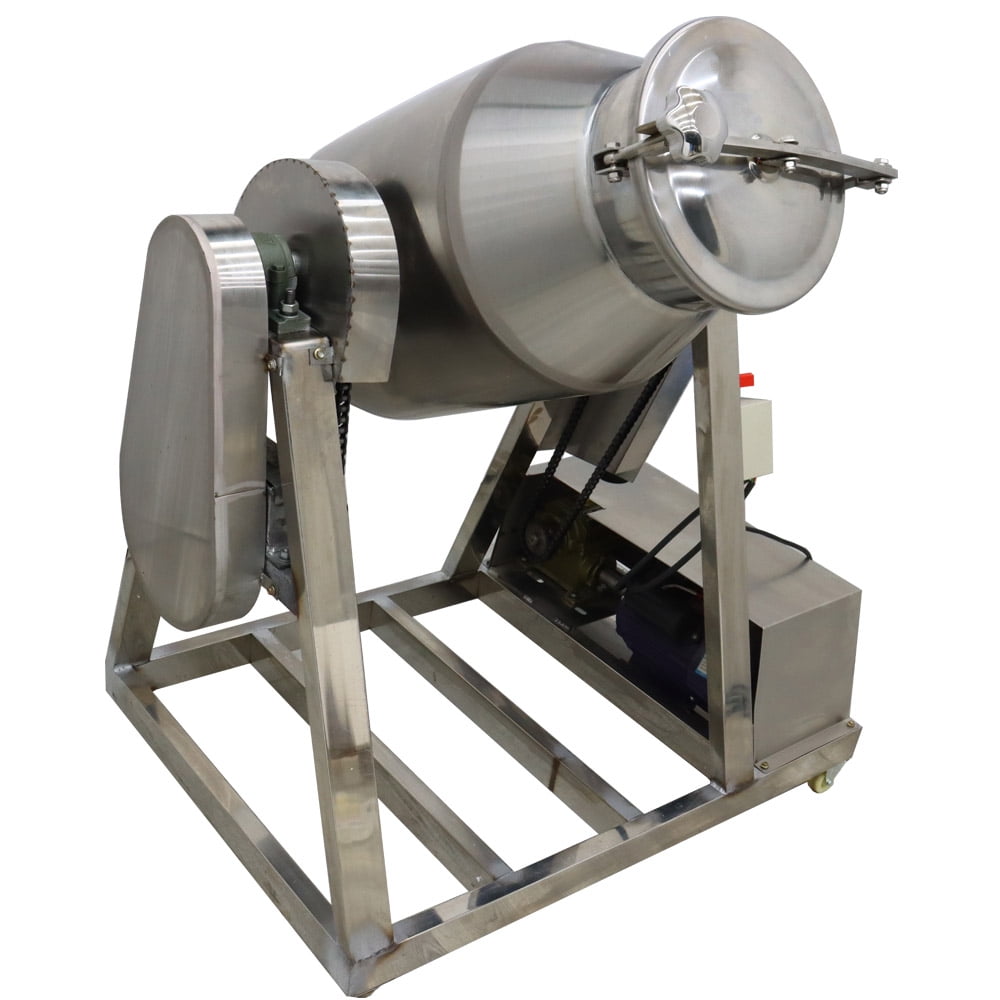 60L Drum Dry Powder Mixer Metal Metallurgy Powder Blender Particle Mixing Machine 110V Stainless Steel
