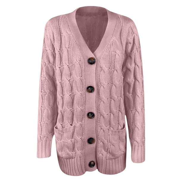 Chaquetas y abrigos casuales con capucha sin mangas para mujer, cárdigans de punto de color liso, suéteres holgados de manga larga con bolsillos y botones, abrigo, blusa de poliéster para mujer